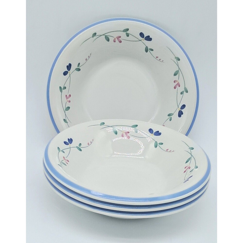 Vintage Hearthside Stoneware Bowls Floral